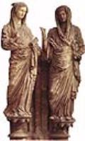 Фрагмент скульптурной группы Встреча Марии и Елизаветы Реймский собор. Западный фасад, ок. 1225-1299 г.