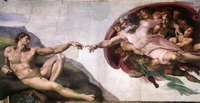 Сотворение Адама (Микеланджело, Сикстинская капелла, 1508-1512 г.)